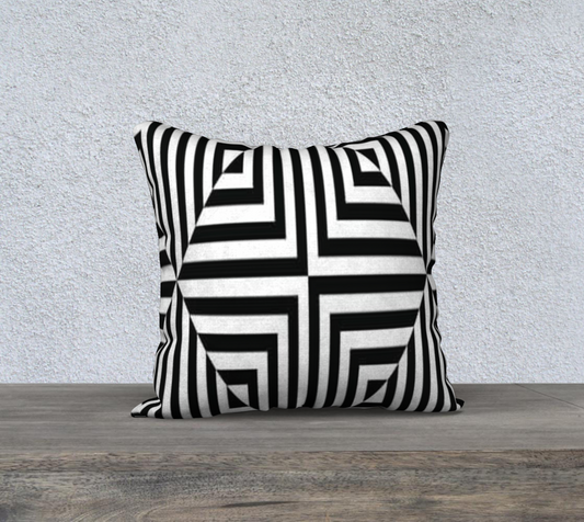 Doodle Illusion Pillow - Artified Apparel