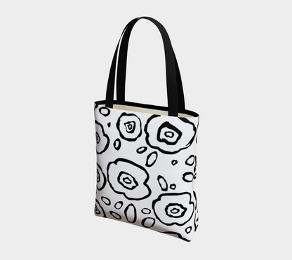 Doodle Floral Tote - Artified Apparel