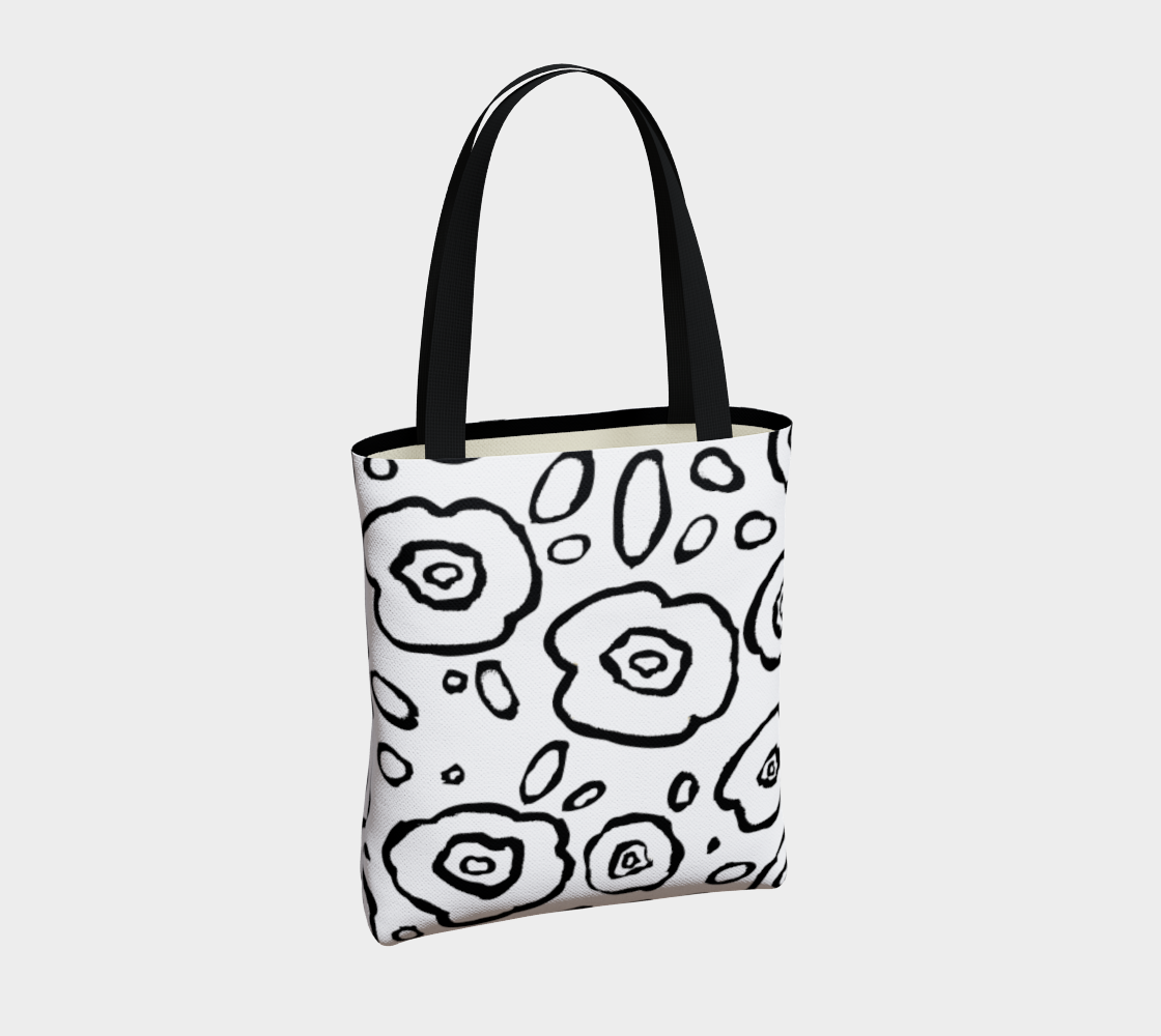 Doodle Floral Tote - Artified Apparel